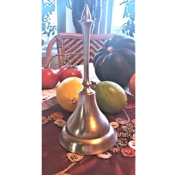 Vintage Pewter Wedding Bell - Picture 2 of 7